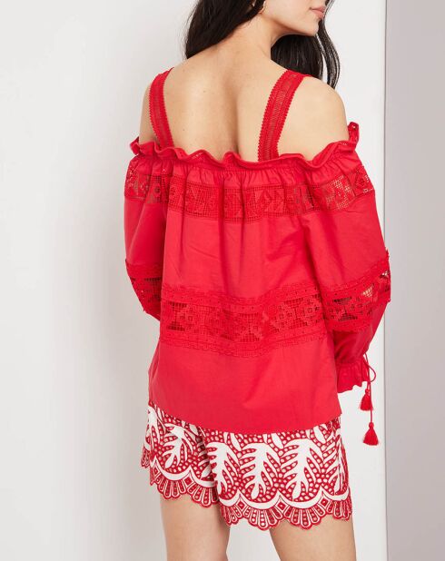 Top Léonie brodé rouge