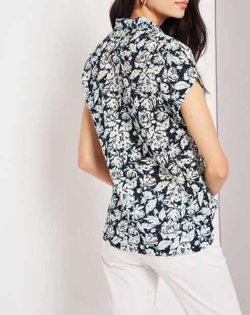Chemise Larissa ajourée vert/multicolore