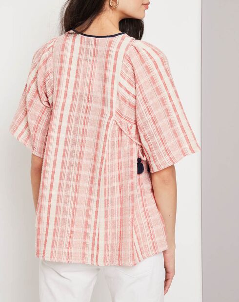 Blouse Luigi imprimée  rouge