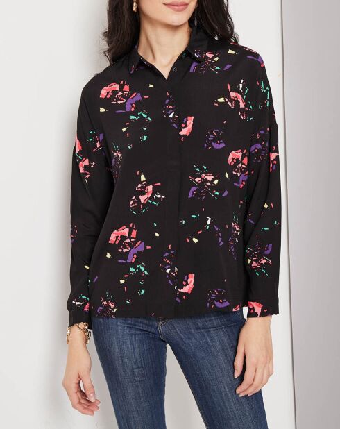 Chemise Laure imprimée noir/multicolore