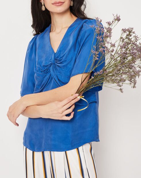 Blouse Luna bleu roi