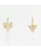 Niobe Ohrringe Diamanten 0,05 ct Gelbgold