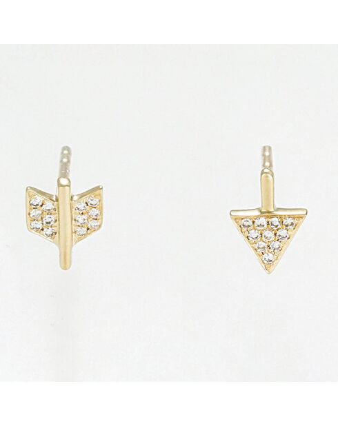 Niobe Ohrringe Diamanten 0,05 ct Gelbgold