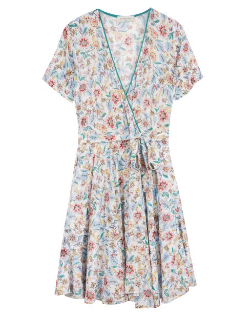 Vestido Nevada con estampado blanco/multicolor