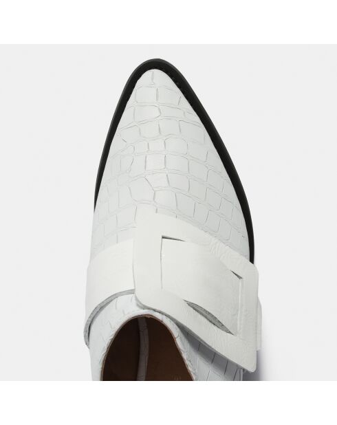 Before You Go witte leren muiltjes met hak van 5 cm