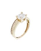 Bague Majestueuse Zircone or jaune