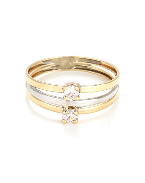 Bague Florine Zircone or bicolore