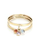 Bague Pierettes Zircone or jaune
