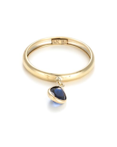 Medaillonring aus Gelbgold mit Zirkonia