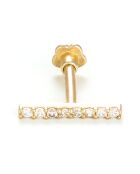 Boucle d'oreille de Cartilage unitaire Lena Zircone or jaune