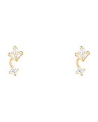 Boucles d'oreilles Duo Magique Zircone or jaune