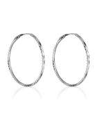 Boucles d'oreilles Créoles Twistées or blanc