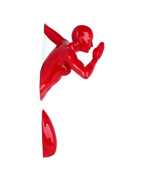 Sculpture en résine Coureuse rouge - 30x17x15 cm