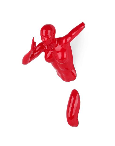 Sculpture en résine Coureuse rouge - 30x17x15 cm