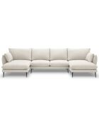Canapé panoramique  Elio beige clair - 344x170x97 cm