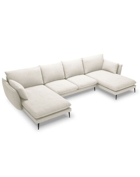 Canapé panoramique  Elio beige clair - 344x170x97 cm
