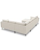 Canapé d'angle droit panoramique Elio beige clair - 337x244x95 cm