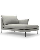 Méridienne droite Elio gris clair - 170x107x97 cm