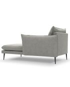 Méridienne droite Elio gris clair - 170x107x97 cm