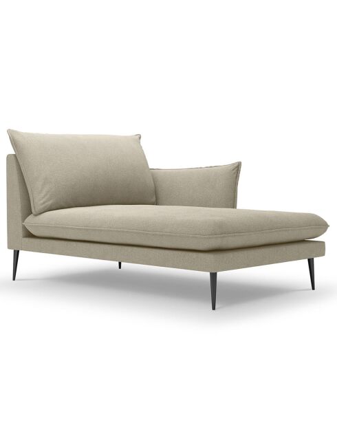 Méridienne droite Elio beige - 170x107x97 cm