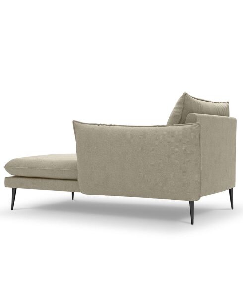 Méridienne droite Elio beige - 170x107x97 cm