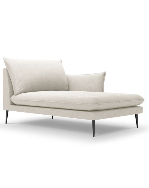 Méridienne droite Elio beige clair - 170x107x97 cm