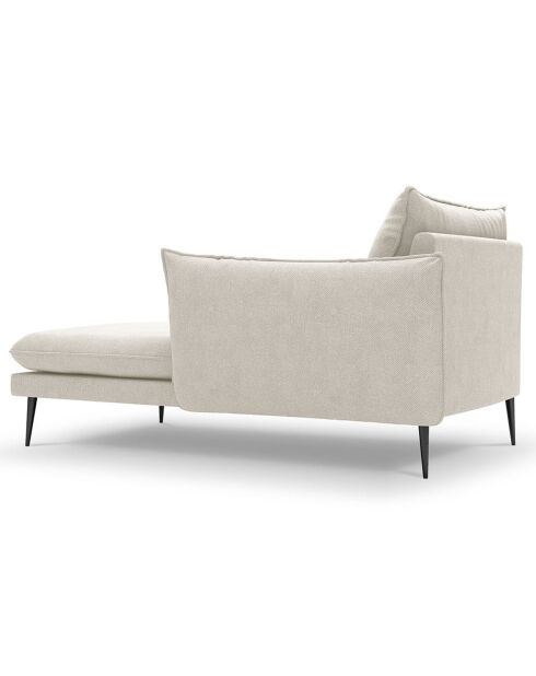 Méridienne droite Elio beige clair - 170x107x97 cm