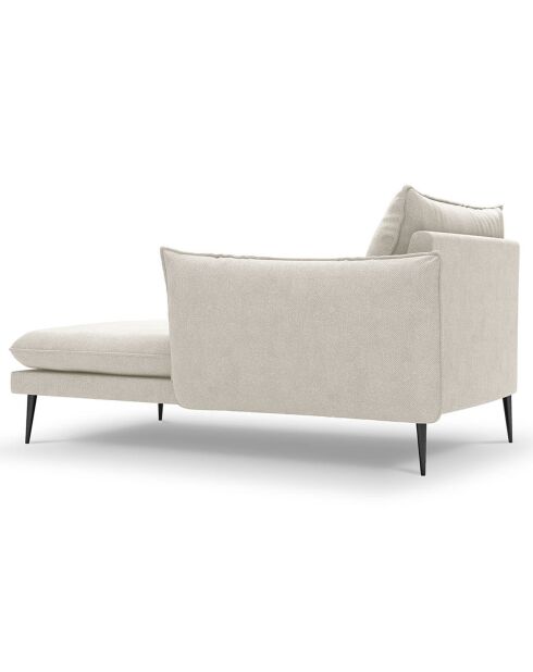 Méridienne droite Elio beige clair - 170x107x97 cm
