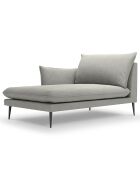 Méridienne gauche Elio gris clair - 170x107x97 cm