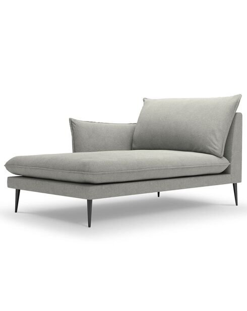 Méridienne gauche Elio gris clair - 170x107x97 cm