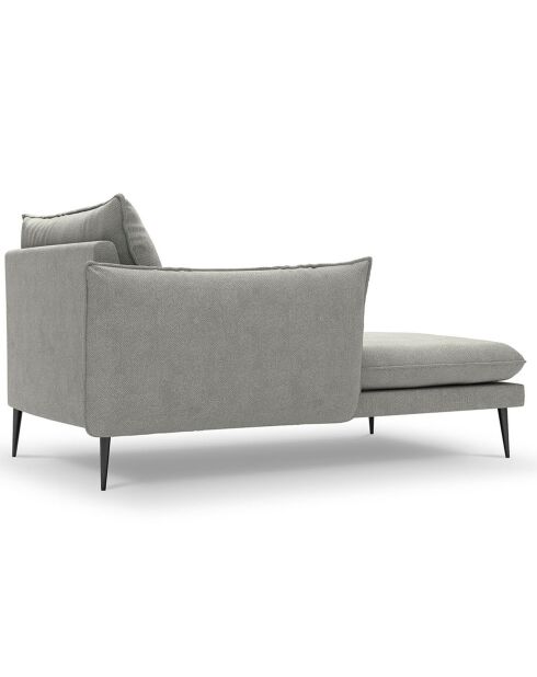 Méridienne gauche Elio gris clair - 170x107x97 cm