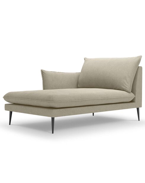 Méridienne gauche Elio beige - 170x107x97 cm