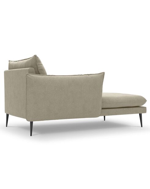 Méridienne gauche Elio beige - 170x107x97 cm