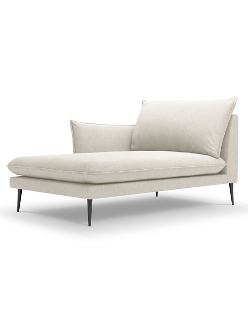 Méridienne gauche Elio beige clair - 170x107x97 cm
