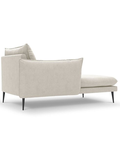 Méridienne gauche Elio beige clair - 170x107x97 cm