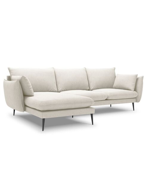 Canapé d'angle gauche elio beige clair - 251x170x97 cm