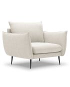 Fauteuil Elio beige clair - 93x100x97 cm