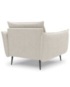 Fauteuil Elio beige clair - 93x100x97 cm