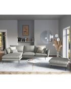 Pouf Elio gris clair - 100x80x45 cm