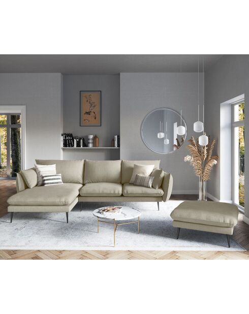 Pouf Elio beige - 100x80x45 cm