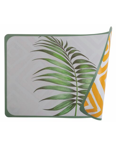 6 veelkleurige oosterse botanische placemats - 45x30 cm 