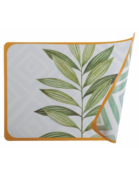 6 veelkleurige oosterse botanische placemats - 45x30 cm 