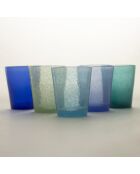 6 veelkleurige waterglazen Cancun - 33 cl