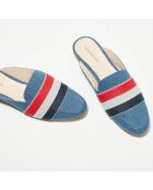 Mules Mocassins en Jean & Cuir bleus