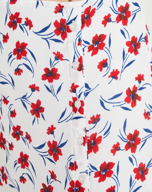 Wit/rode rok van Victoria Coquelicots