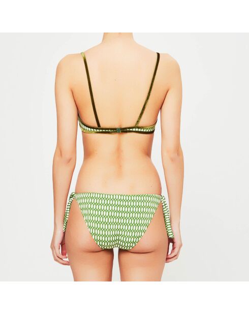 Maillot de bain 2 pièces Himba vert/écru