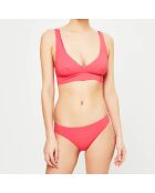Maillot de bain 2 pièces triangles brassière Solidos rose