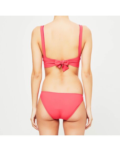 Maillot de bain 2 pièces triangles brassière Solidos rose