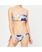 Maillot de bain 2 pièces bandeau Zulu bleu/écru