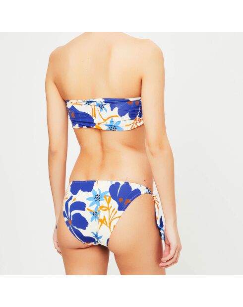 Maillot de bain 2 pièces bandeau Zulu bleu/écru